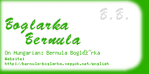 boglarka bernula business card